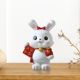 Maxbell Rabbit Piggy Bank Figurine Desktop Decoration Resin Rabbit Bunny Figurines Option 1