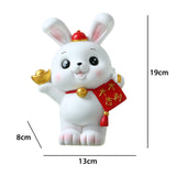 Maxbell Rabbit Piggy Bank Figurine Desktop Decoration Resin Rabbit Bunny Figurines Option 2