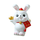 Maxbell Rabbit Piggy Bank Figurine Desktop Decoration Resin Rabbit Bunny Figurines Option 2