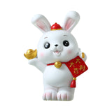 Maxbell Rabbit Piggy Bank Figurine Desktop Decoration Resin Rabbit Bunny Figurines Option 2