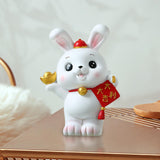 Maxbell Rabbit Piggy Bank Figurine Desktop Decoration Resin Rabbit Bunny Figurines Option 2