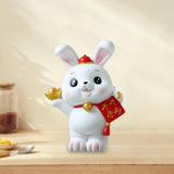 Maxbell Rabbit Piggy Bank Figurine Desktop Decoration Resin Rabbit Bunny Figurines Option 2