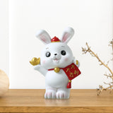 Maxbell Rabbit Piggy Bank Figurine Desktop Decoration Resin Rabbit Bunny Figurines Option 2