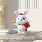 Maxbell Rabbit Piggy Bank Figurine Desktop Decoration Resin Rabbit Bunny Figurines Option 2