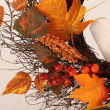Maxbell Fall Wreath Front Door Decorative Autumn Harvest Wreath for Farmhouse Decor