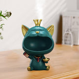 Maxbell Modern Cat Statue Storage Box Resin Key Holder Desk Organizer Home Decor Green