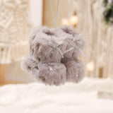 Maxbell Boots Pendant Tree Hanging Photo Props Decoration for Holiday Handbag Car Grey