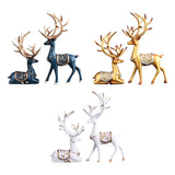 Maxbell Reindeer Statue Collectable Deer Figurine for Cabinet Restaurant Tabletop Blue