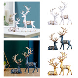 Maxbell Reindeer Statue Collectable Deer Figurine for Cabinet Restaurant Tabletop Blue
