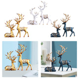 Maxbell Reindeer Statue Collectable Deer Figurine for Cabinet Restaurant Tabletop Blue