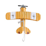 Maxbell Retro Style Biplane Metal Model Ornament Desktop Photo Props Home Airplane