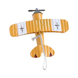 Maxbell Retro Style Biplane Metal Model Ornament Desktop Photo Props Home Airplane