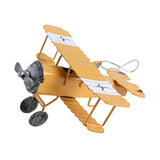 Maxbell Retro Style Biplane Metal Model Ornament Desktop Photo Props Home Airplane