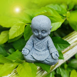 Maxbell Mini Monk Figurine Buddha Statue Sitting Creative Kungfu for Car Teahouse` Not Move