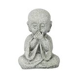 Maxbell Mini Monk Figurine Buddha Statue Sitting Creative Kungfu for Car Teahouse` Not Speak