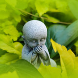 Maxbell Mini Monk Figurine Buddha Statue Sitting Creative Kungfu for Car Teahouse` Not Speak
