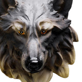 Maxbell Animal Wolf Head Wall Art Decorations Bust Wall Statue Fine Workmanship Brown