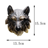 Maxbell Animal Wolf Head Wall Art Decorations Bust Wall Statue Fine Workmanship Brown