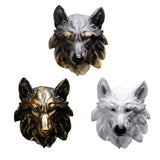 Maxbell Animal Wolf Head Wall Art Decorations Bust Wall Statue Fine Workmanship Brown