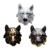 Maxbell Animal Wolf Head Wall Art Decorations Bust Wall Statue Fine Workmanship Brown