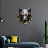 Maxbell Animal Wolf Head Wall Art Decorations Bust Wall Statue Fine Workmanship Brown