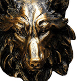Maxbell Animal Wolf Head Wall Art Decorations Bust Wall Statue Fine Workmanship Bronze