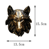 Maxbell Animal Wolf Head Wall Art Decorations Bust Wall Statue Fine Workmanship Bronze