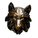 Maxbell Animal Wolf Head Wall Art Decorations Bust Wall Statue Fine Workmanship Bronze
