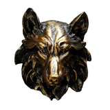 Maxbell Animal Wolf Head Wall Art Decorations Bust Wall Statue Fine Workmanship Bronze