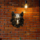 Maxbell Animal Wolf Head Wall Art Decorations Bust Wall Statue Fine Workmanship Bronze