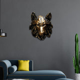 Maxbell Animal Wolf Head Wall Art Decorations Bust Wall Statue Fine Workmanship Bronze