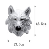 Maxbell Animal Wolf Head Wall Art Decorations Bust Wall Statue Fine Workmanship White