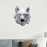 Maxbell Animal Wolf Head Wall Art Decorations Bust Wall Statue Fine Workmanship White