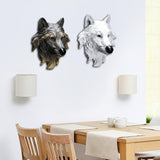 Maxbell Resin Wolf Head Wall Decorations Durable Fine Workmanship Room Walls Decor White