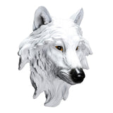 Maxbell Resin Wolf Head Wall Decorations Durable Fine Workmanship Room Walls Decor White