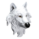 Maxbell Resin Wolf Head Wall Decorations Durable Fine Workmanship Room Walls Decor White