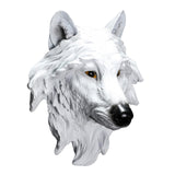 Maxbell Resin Wolf Head Wall Decorations Durable Fine Workmanship Room Walls Decor White