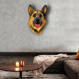 Maxbell Animal Sculpture Artwork Dog Statue Wall Hanging Home Decoration Collectible