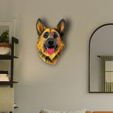 Maxbell Animal Sculpture Artwork Dog Statue Wall Hanging Home Decoration Collectible