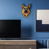 Maxbell Animal Sculpture Artwork Dog Statue Wall Hanging Home Decoration Collectible