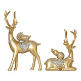 Maxbell Creative Reindeer Statue Craft Tabletop Collection for Birthday Cafe Decor