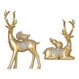 Maxbell Creative Reindeer Statue Craft Tabletop Collection for Birthday Cafe Decor