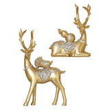 Maxbell Creative Reindeer Statue Craft Tabletop Collection for Birthday Cafe Decor