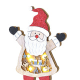 Maxbell LED Wooden Christmas Table Decoration Battery Powered Indoor Decor Santa