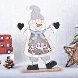 Maxbell LED Wooden Christmas Table Decoration Battery Powered Indoor Decor Santa