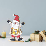 Maxbell LED Wooden Christmas Table Decoration Battery Powered Indoor Decor Santa