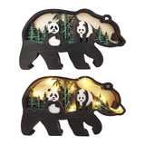 Maxbell Maxbell woodland Silhouette Sculpture Desktop Ornaments for Gifts Christmas Without lamp