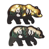 Maxbell Maxbell woodland Silhouette Sculpture Desktop Ornaments for Gifts Christmas Without lamp