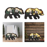 Maxbell Maxbell woodland Silhouette Sculpture Desktop Ornaments for Gifts Christmas Without lamp