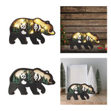 Maxbell Maxbell woodland Silhouette Sculpture Desktop Ornaments for Gifts Christmas Without lamp